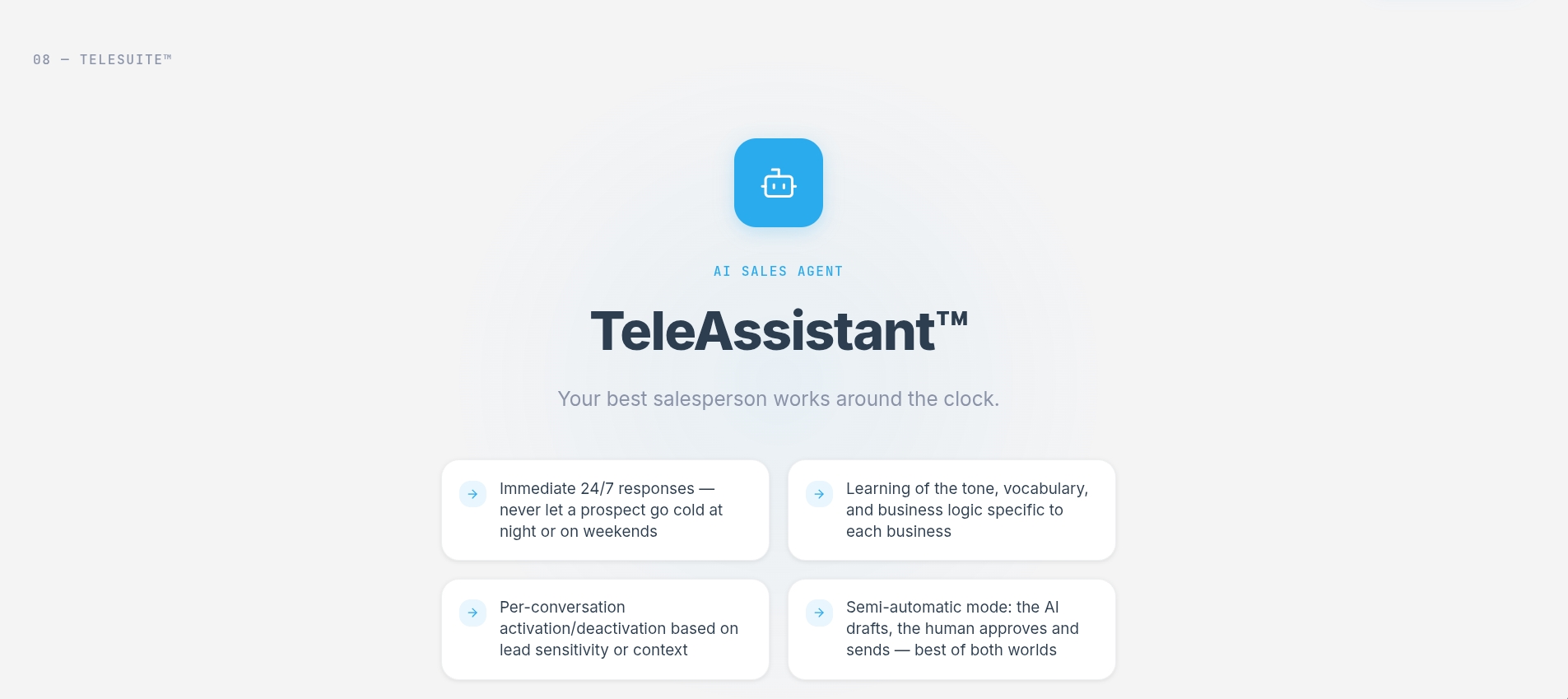 TeleAssistant™ interface