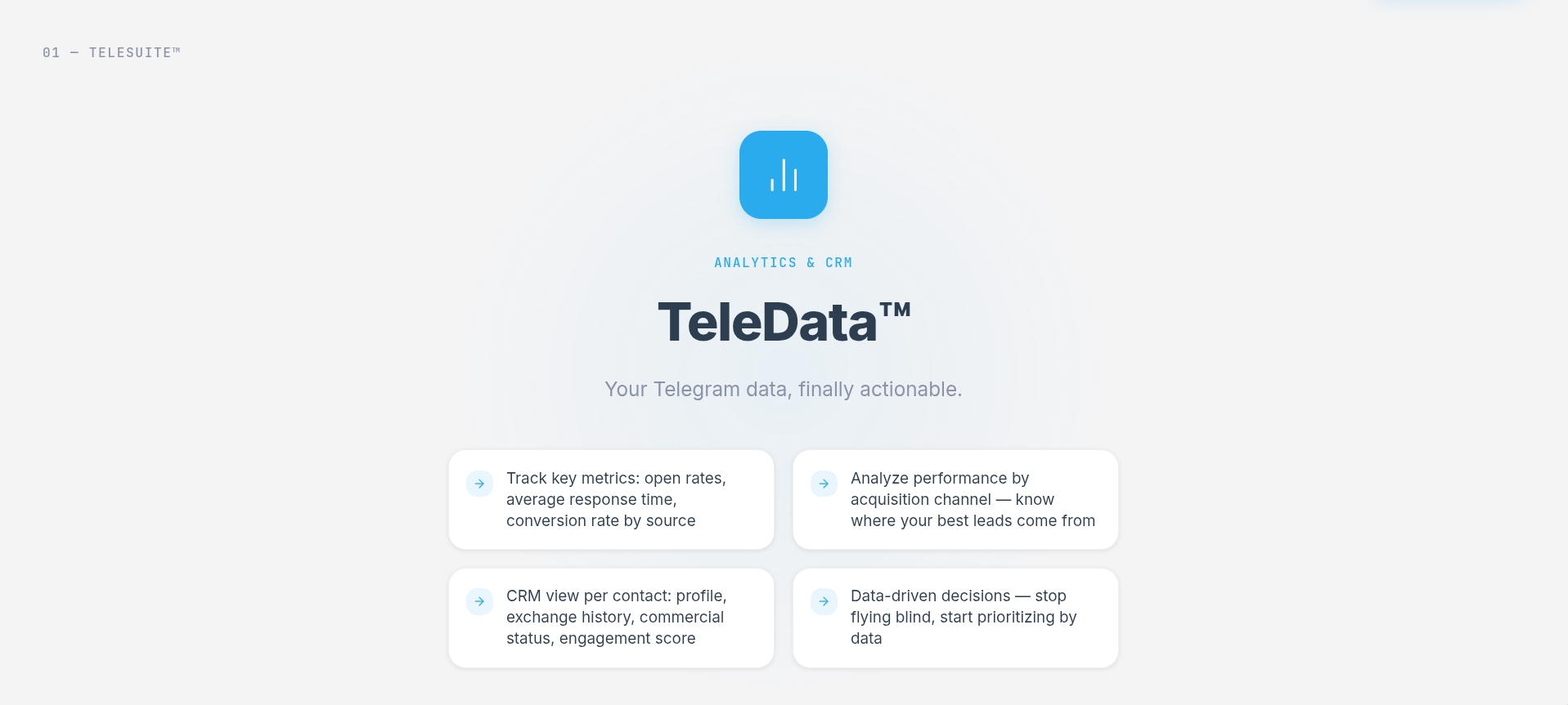 TeleData™ interface