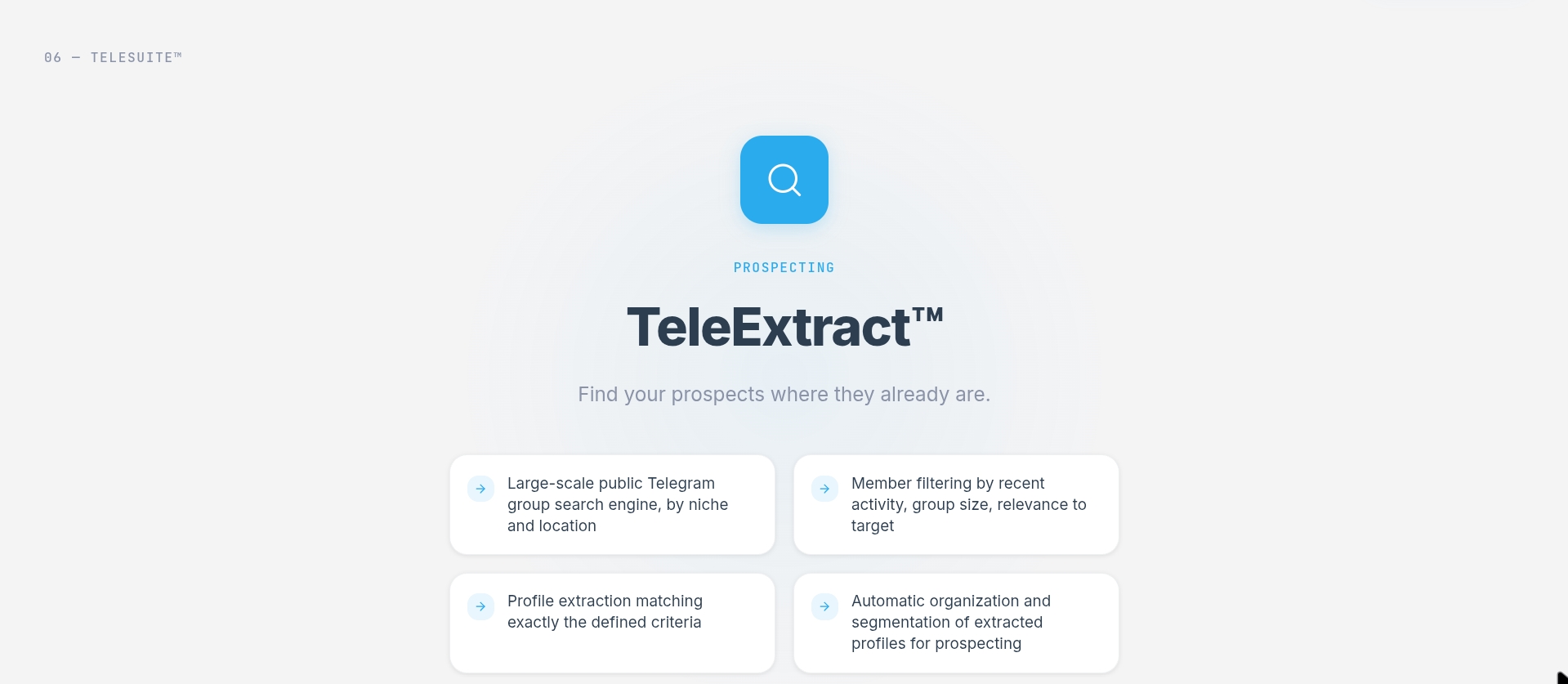 TeleExtract™ interface