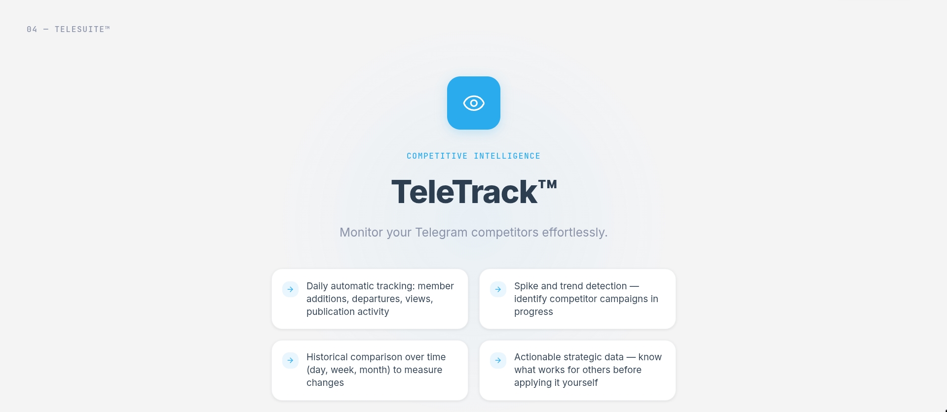 TeleTrack™ interface